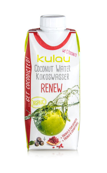 KULAU Bio-Kokoswasser RENEW 330 ml; (MHD 08.10.2019)