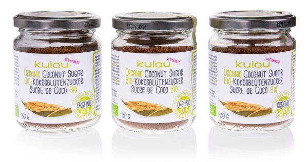3x KULAU organic coconut sugar 150 g